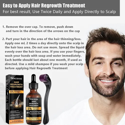 kit completo minoxidil + derma roller